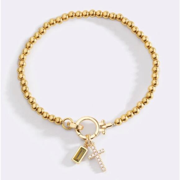 RETAIL $80 Mint & Lilly Cross Charm Birthstone Bracelet*Citrine November - Picture 2 of 2